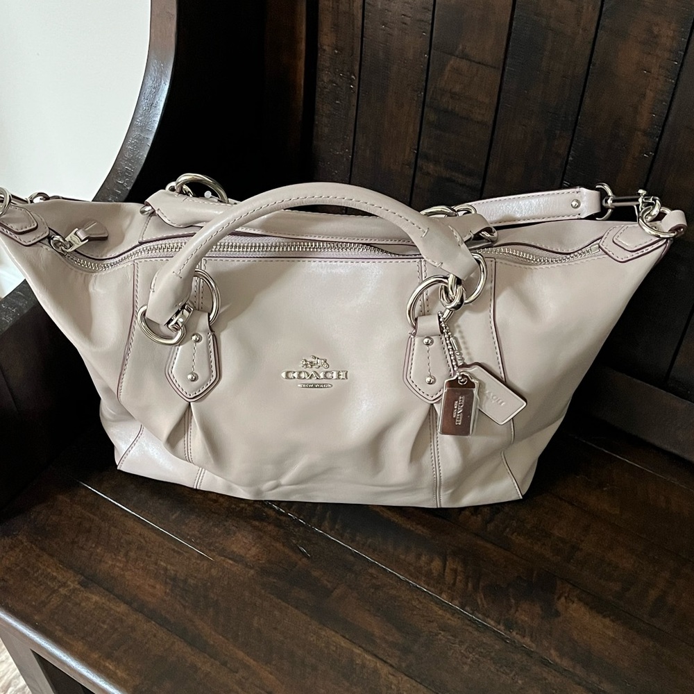🌸SOLD🌸 🆕 Elegant COACH Collette Smooth Leather Satchel - Picture 9 of 15